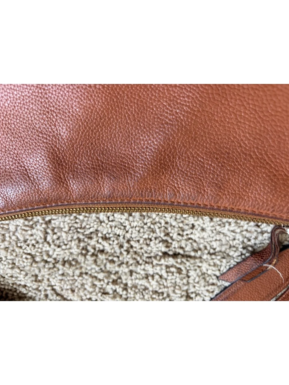 brown pebbled leather Kate Spade handbag crossbody shoulder medium zipped